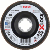 BOSCH Lamelové brusné kotouče Best for Metal systému X-LOCK, šikmá verze, plastový list, Ø 115 mm, G 40, X571, 1 kus 2608621763