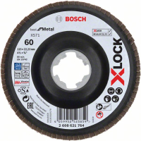 BOSCH Lamelové brusné kotouče Best for Metal systému X-LOCK, šikmá verze, plastový list, Ø 115 mm, G 60, X571, 1 kus 2608621764