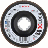BOSCH Lamelové brusné kotouče Best for Metal systému X-LOCK, šikmá verze, plastový list, Ø 115 mm, G 80, X571, 1 kus 2608621765
