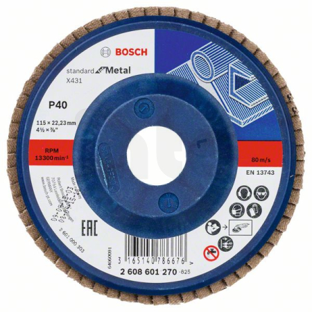 BOSCH Lamelový brusný kotouč X431, Standard for Metal 2608601270