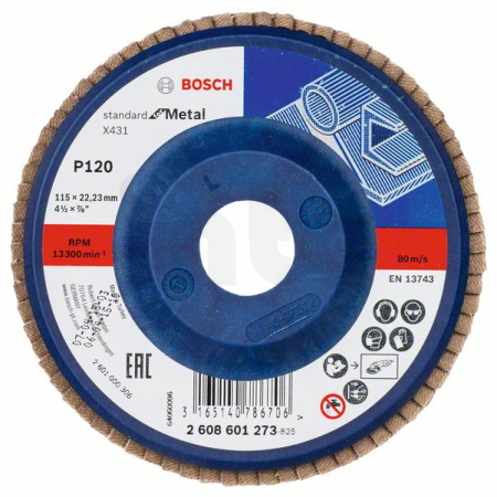BOSCH Lamelový brusný kotouč X431, Standard for Metal 2608601273