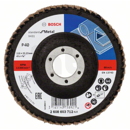 BOSCH Lamelový brusný kotouč X431, Standard for Metal 2608603712