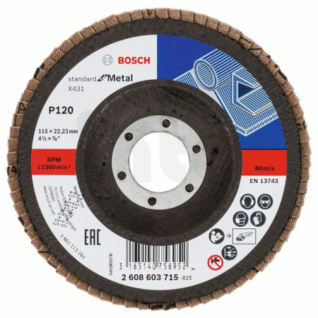 BOSCH Lamelový brusný kotouč X431, Standard for Metal 2608603715