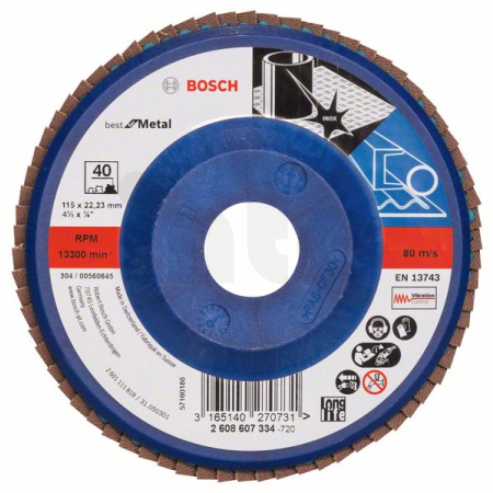 BOSCH Lamelový brusný kotouč X571, Best for Metal 2608607334