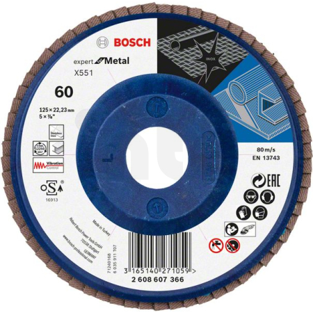 BOSCH Lamelový brusný kotouč X551, Expert for Metal 2608607366