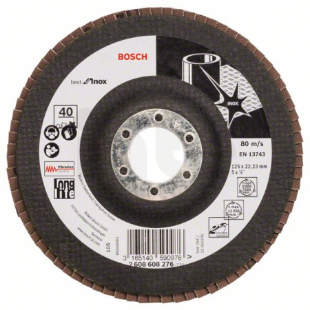 BOSCH Lamelový brusný kotouč X581, Best for Inox 2608608276