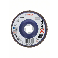 BOSCH Lamelové brusné kotouče Best for Metal systému X-LOCK, rovná verze, plastový list, Ø 115 mm, G 120, X571, 1 kus 2608619208