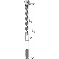 BOSCH Vrták do kladiv SDS plus-1 2608680258