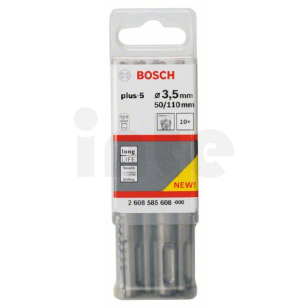 BOSCH Vrták do kladiv SDS plus-5, 10 ks 2608585608