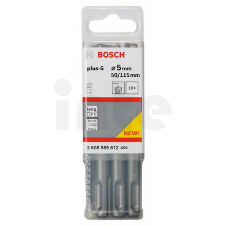 BOSCH Vrták do kladiv SDS plus-5, 10 ks 2608585612