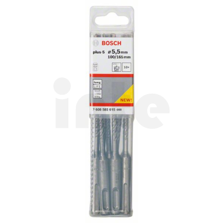 BOSCH Vrták do kladiv SDS plus-5, 10 ks 2608585615