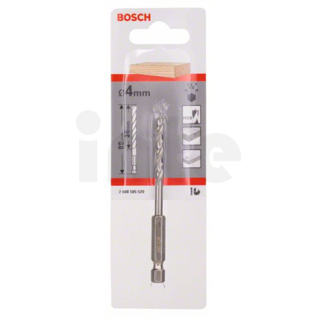 BOSCH Spirálový vrták do dřeva s šestihrannou stopkou 1/4" 2608595520