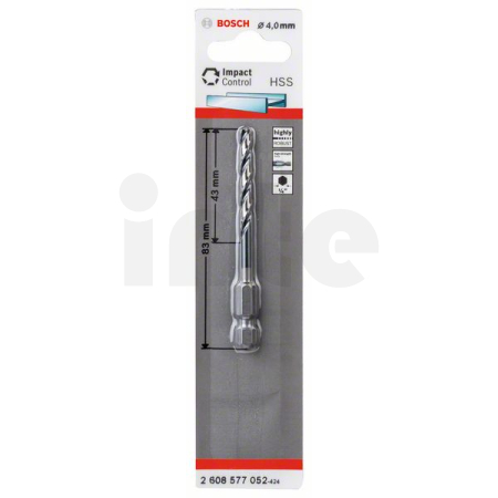 BOSCH Spirálový vrták s šestihrannou stopkou HSS 4,0 mm 2608577052