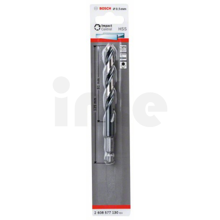BOSCH Spirálový vrták s šestihrannou stopkou HSS 9,5 mm 2608577130