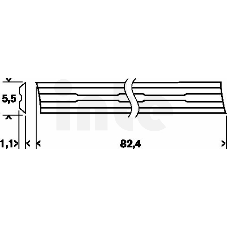 BOSCH Hoblovací nůž 82 mm, rovný, karbid wolframu, 40°. 2607001292