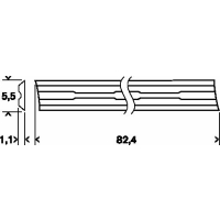 BOSCH Hoblovací nůž 82 mm, rovný, karbid wolframu, 40°. 2607001292