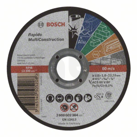 BOSCH Dělicí kotouč rovný Rapido Multi Construction 2608602384