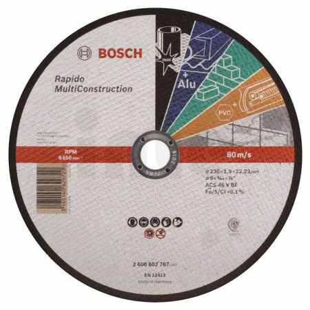 BOSCH Dělicí kotouč rovný Rapido Multi Construction 2608602767