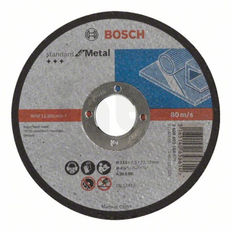 BOSCH Dělicí kotouč rovný Standard for Metal 2608603164