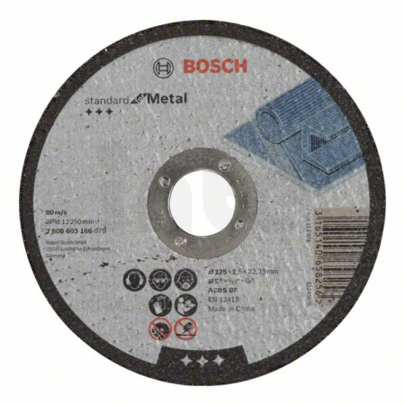 BOSCH Dělicí kotouč rovný Standard for Metal 2608603166