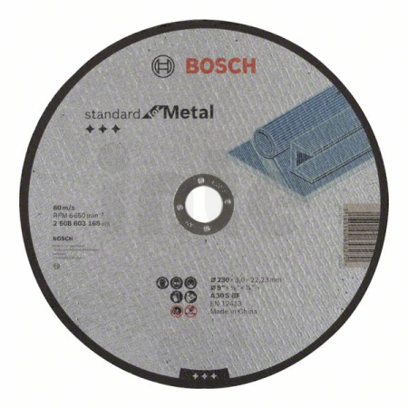 BOSCH Dělicí kotouč rovný Standard for Metal 2608603168