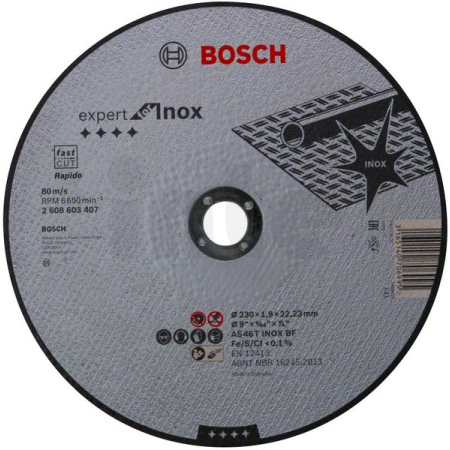 BOSCH Dělicí kotouč rovný Expert for Inox - Rapido 2608603407