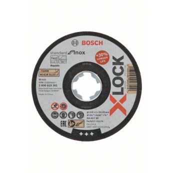 BOSCH Řezací kotouč PRO Stainless Steel and Metal, 115 × 1 × 22,23 mm, X-Lock, rovný 2608619261
