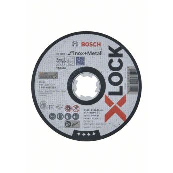 BOSCH Řezací kotouč PRO Stainless Steel and Metal, 125 × 1 × 22,23 mm, X-Lock, rovný, oSa 2608619264