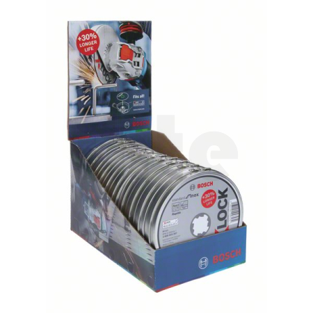 BOSCH Plochý řezný kotouč Standard for Inox systému X-LOCK, 10×125×1×22,23 mm 2608619267