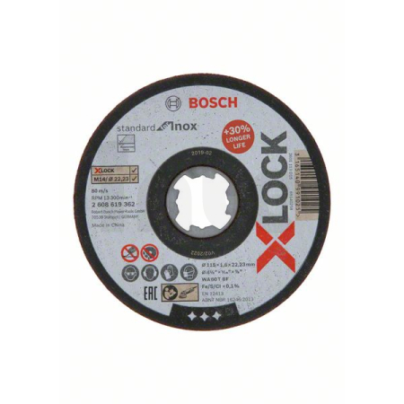 BOSCH X-LOCK Standard for Inox 115 × 1,6 mm T41 2608619362