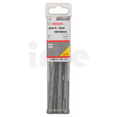 BOSCH Vrták do kladiv SDS plus-3, 10 ks 2608831108