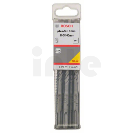 BOSCH Vrták do kladiv SDS plus-3, 10 ks 2608831116