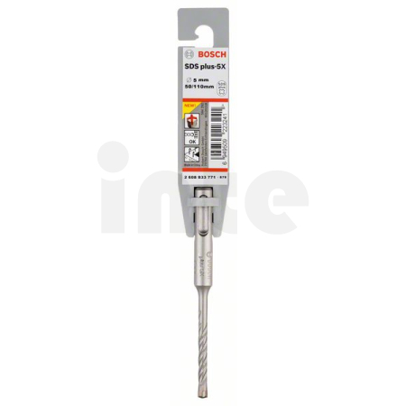 BOSCH - Vrták do kladiv SDS-plus-5X 5 x 50 x 110 mm 2608833771