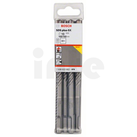 BOSCH Vrták do kladiv SDS plus-5X, 10 ks 2608833902