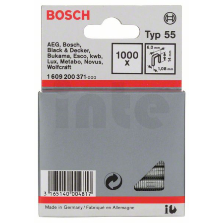 BOSCH Úzké sponky do sponkovačky, typ 55 1609200371