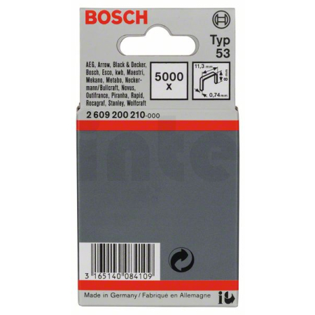 BOSCH Sponky do sponkovačky z tenkého drátu, typ 53 2609200210