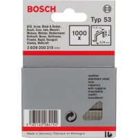 BOSCH Sponky do sponkovačky z tenkého drátu, typ 53, nerezové 2609200215