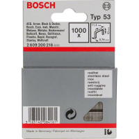 BOSCH Sponky do sponkovačky z tenkého drátu, typ 53, nerezové 2609200216
