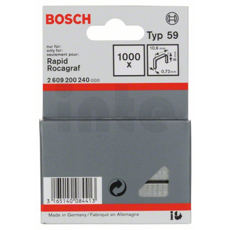 BOSCH Sponky do sponkovačky z tenkého drátu, typ 59 2609200240