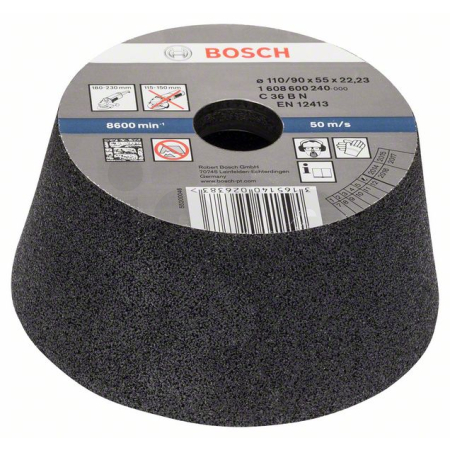 BOSCH Brusný hrnec, kónický - kámen/beton 1608600240