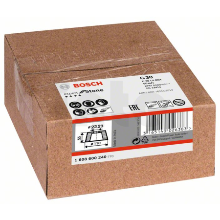 BOSCH Brusný hrnec, kónický - kámen/beton 1608600240