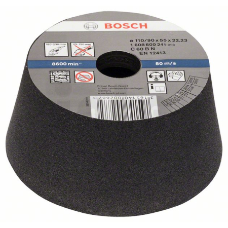 BOSCH Brusný hrnec, kónický - kámen/beton 1608600241