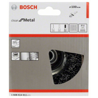 BOSCH Hrncový kartáč, zvlněný drát, 100 mm, ocel 1608614011