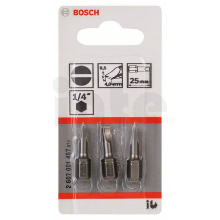 BOSCH Šroubovací bit zvlášť tvrdý Extra-Hart, 3 ks 2607001457