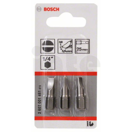 BOSCH Šroubovací bit zvlášť tvrdý Extra-Hart, 3 ks 2607001461
