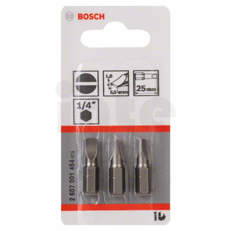 BOSCH Šroubovací bit zvlášť tvrdý Extra-Hart, 3 ks 2607001464