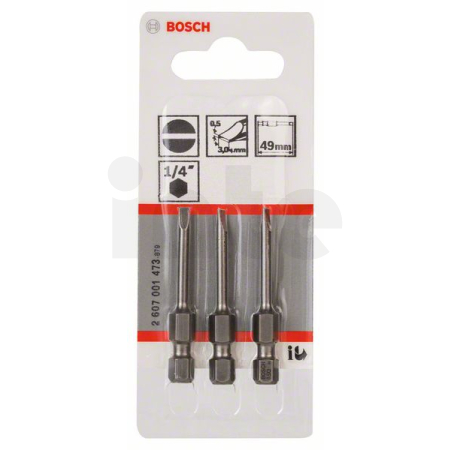 BOSCH Šroubovací bit zvlášť tvrdý Extra-Hart, 3 ks 2607001473