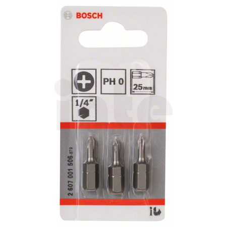 BOSCH Šroubovací bit zvlášť tvrdý Extra-Hart, 3 ks 2607001506