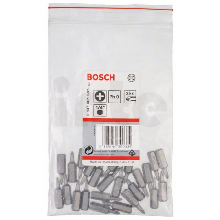 BOSCH Šroubovací bit zvlášť tvrdý Extra-Hart, 25 ks 2607001507