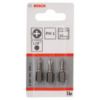 BOSCH Šroubovací bit zvlášť tvrdý Extra-Hart, 3 ks 2607001508